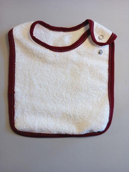 Bavoir bordeaux éponge biologique